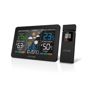 Stație meteo cu afișaj LCD ELDONEX EWS-1010-BK 2xAAA negru imagine