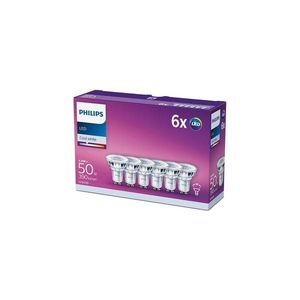 SET 6x bec LED Philips GU10/4, 6W/230V 4000K imagine