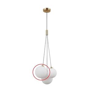 Abajur de rezervă din sticlă pentru lustră PERLOS G9 d. 13 cm alb imagine