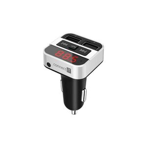 Transmițător FM auto cu Bluetooth CONNECT IT CCC-8800-SL negru/argintiu imagine