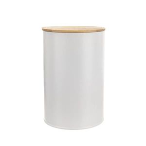 Borcan de tinichea WHITELINE cu capac de bambus imagine