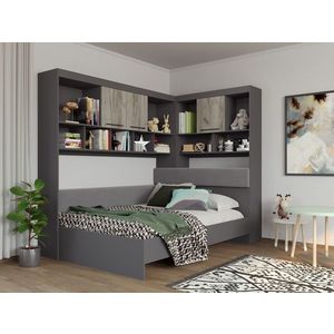 Set Dormitor Colt Lucio C2 Gri / Lemn imagine