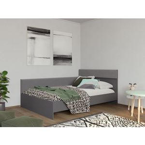 Pat de Colt Lucio Gri / Lemn 140x200 imagine