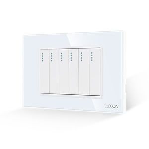 Intrerupator Mecanic 6 Posturi LUXION cu Rama din Sticla, Standard Italian, 3M imagine