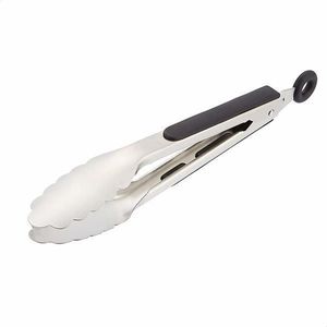 Cleste de bucatarie/grătar din otel inoxidabil, negru, 40, 6 cm imagine