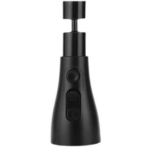 Aerator robinet, universal, rotativ, 3 moduri, negru, 14x5 cm imagine