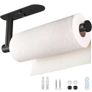 Suport prosoape de hartie, otel inoxidabil, negru, 33.6 cm imagine