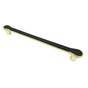 Maner model Ruben, 192 mm, finisaj negru mat/auriu lucios imagine