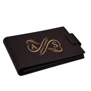 Album foto A5 personalizat, din lemn, Wenge, Piksel, GuestBook, Caiet amintiri, Familie, Nunta imagine
