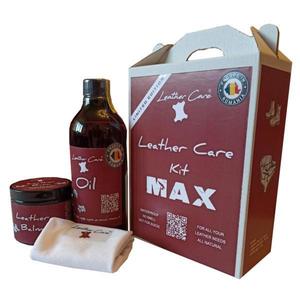 Set intretinere pielarie, Leather Care Kit - Max, Leather Care Oil 500ml, Leather Care Balm 200 ml, laveta, Leather Care imagine