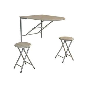 Set pliabil Napoli, masa cu doua scaune, stejar alb - Unic Spot Ro imagine