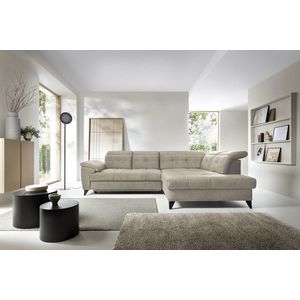 Coltar extensibil dreapta 5 locuri ELTAP, RT-20RAQ, Inferne, 297x210x107 cm, lemn/poliester, bej deschis imagine