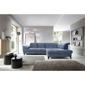 Coltar extensibil dreapta 5 locuri ELTAP, RT-40RAQ, Inferne, 297x210x107 cm, lemn/poliester, albastru deschis imagine