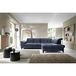 Coltar extensibil dreapta 5 locuri ELTAP, RT-40REL, Inferne, 297x210x107 cm, lemn/poliester, albastru imagine