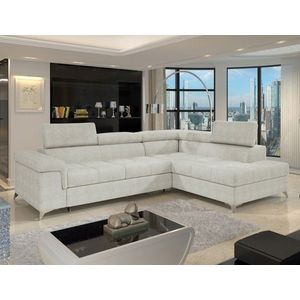 Coltar extensibil dreapta 4 locuri ELTAP, RT-01AMO, Eridano, 275x202x88 cm, lemn/poliester, bej deschis imagine