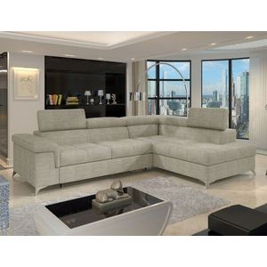 Coltar extensibil dreapta 4 locuri ELTAP, RT-20MAN, Eridano, 275x202x88 cm, lemn/poliester, bej imagine