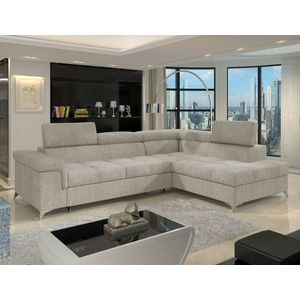 Coltar extensibil dreapta 4 locuri ELTAP, RT-18TOU, Eridano, 275x202x88 cm, lemn/poliester, bej inchis imagine