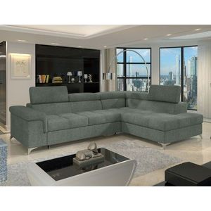 Coltar extensibil dreapta 4 locuri ELTAP, RT-100TOU, Eridano, 275x202x88 cm, lemn/poliester, verde inchis imagine