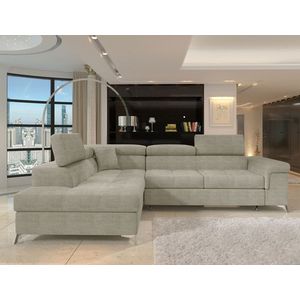Coltar extensibil stanga 4 locuri ELTAP, LT-20MAN, Eridano, 275x202x88 cm, lemn/poliester, bej imagine