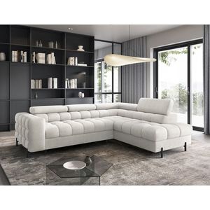 Coltar extensibil dreapta 5 locuri ELTAP, RT-01AMO, Ferucce, 276x200x93 cm, lemn/poliester, alb imagine