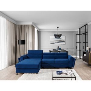 Coltar extensibil stanga 4 locuri ELTAP, Mari-71, Mariall, 288x200x92 cm, lemn/poliester, albastru imagine