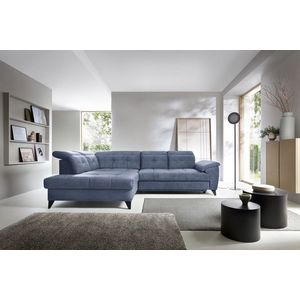 Coltar extensibil stanga 5 locuri ELTAP, LT-40RAQ, Inferne, 297x210x107 cm, lemn/poliester, albastru deschis imagine