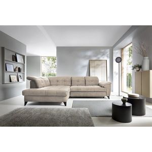 Coltar extensibil stanga 5 locuri ELTAP, LT-20REL, Inferne, 297x210x107 cm, lemn/poliester, bej imagine