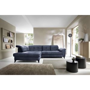 Coltar extensibil stanga 5 locuri ELTAP, LT-40REL, Inferne, 297x210x107 cm, lemn/poliester, albastru imagine