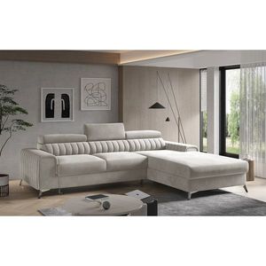 Coltar extensibil dreapta 3 locuri ELTAP, RT-18SO, Grayson, 278x205x92 cm, lemn/poliester, bej deschis imagine