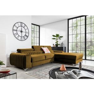 Coltar extensibil dreapta 3 locuri ELTAP, RT-45NU, Grayson, 278x205x92 cm, lemn/poliester, mustar imagine