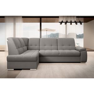 Coltar extensibil stanga 3 locuri ELTAP, LT-04LO, Sado, 272x192x95 cm, lemn/poliester, gri imagine