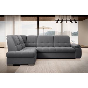 Coltar extensibil stanga 3 locuri ELTAP, LT-06SO, Sado, 272x192x95 cm, lemn/poliester, gri inchis imagine