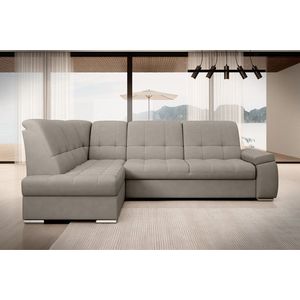 Coltar extensibil stanga 3 locuri ELTAP, LT-07PO, Sado, 272x192x95 cm, lemn/poliester, gri imagine
