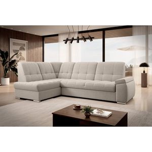 Coltar extensibil stanga 3 locuri ELTAP, LT-22IN, Sado, 272x192x95 cm, lemn/poliester, bej deschis imagine