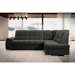 Coltar extensibil dreapta 3 locuri ELTAP, RT-04FL, Sado, 272x192x95 cm, lemn/poliester, gri inchis imagine