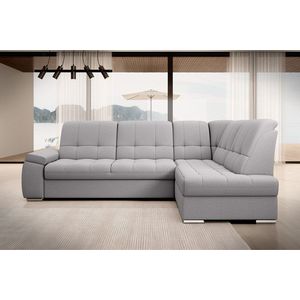 Coltar extensibil dreapta 3 locuri ELTAP, RT-04GO, Sado, 272x192x95 cm, lemn/poliester, gri deschis imagine