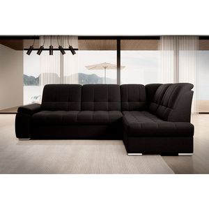 Coltar extensibil dreapta 3 locuri ELTAP, RT-22FL, Sado, 272x192x95 cm, lemn/poliester, maro inchis imagine