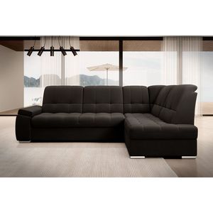 Coltar extensibil dreapta 3 locuri ELTAP, RT-22NU, Sado, 272x192x95 cm, lemn/poliester, maro inchis imagine