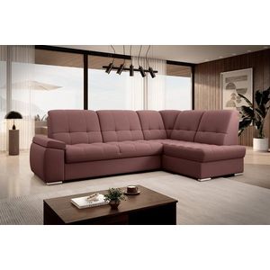 Coltar extensibil dreapta 3 locuri ELTAP, RT-24VE, Sado, 272x192x95 cm, lemn/poliester, roz inchis imagine