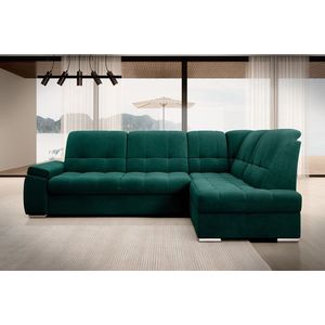 Coltar extensibil dreapta 3 locuri ELTAP, RT-35NU, Sado, 272x192x95 cm, lemn/poliester, verde inchis imagine