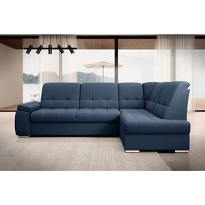 Coltar extensibil dreapta 3 locuri ELTAP, RT-40GO, Sado, 272x192x95 cm, lemn/poliester, albastru imagine