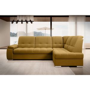 Coltar extensibil dreapta 3 locuri ELTAP, RT-45NU, Sado, 272x192x95 cm, lemn/poliester, mustar imagine