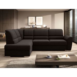 Coltar extensibil stanga 3 locuri ELTAP, LT-22FL, Siber, 270x186x93 cm, lemn/poliester, maro inchis imagine