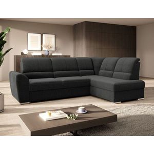 Coltar extensibil dreapta 3 locuri ELTAP, RT-04FL, Siber, 270x186x93 cm, lemn/poliester, gri inchis imagine