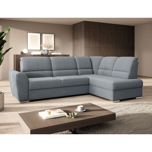 Coltar extensibil dreapta 3 locuri ELTAP, RT-04VE, Siber, 270x186x93 cm, lemn/poliester, gri deschis imagine