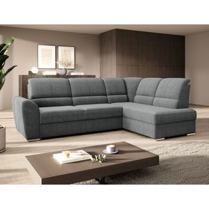 Coltar extensibil dreapta 3 locuri ELTAP, RT-05VER, Siber, 270x186x93 cm, lemn/poliester, gri imagine