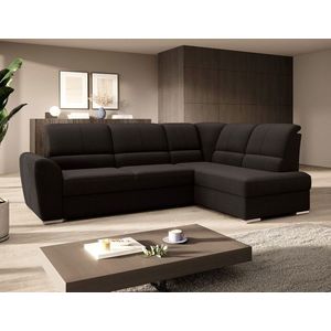 Coltar extensibil dreapta 3 locuri ELTAP, RT-22FL, Siber, 270x186x93 cm, lemn/poliester, maro inchis imagine