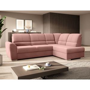 Coltar extensibil dreapta 3 locuri ELTAP, RT-24NU, Siber, 270x186x93 cm, lemn/poliester, roz imagine