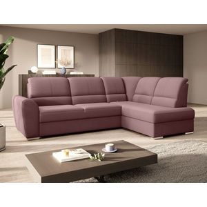 Coltar extensibil dreapta 3 locuri ELTAP, RT-24VE, Siber, 270x186x93 cm, lemn/poliester, roz inchis imagine