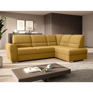 Coltar extensibil dreapta 3 locuri ELTAP, RT-45LO, Siber, 270x186x93 cm, lemn/poliester, galben imagine